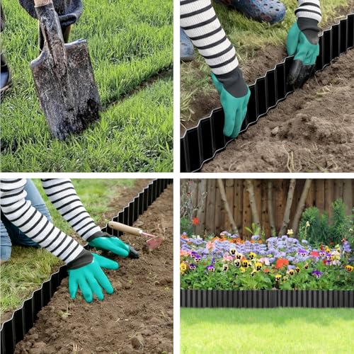Corrugated Metal Garden Edging 4" x 10Ft (Black)