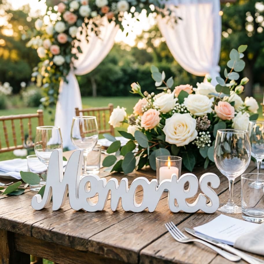Rustic Memories Sign for Shelf or Wall 16 Inch (Memories)