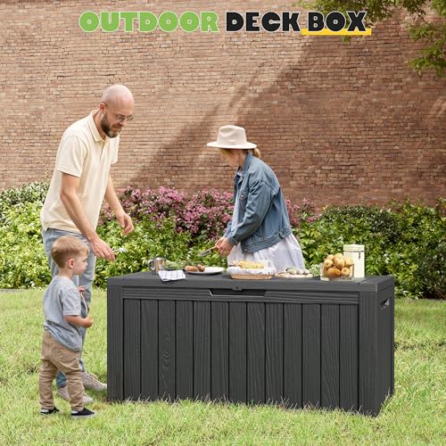 Outdoor Storage Box (Black / 82 Gallon)