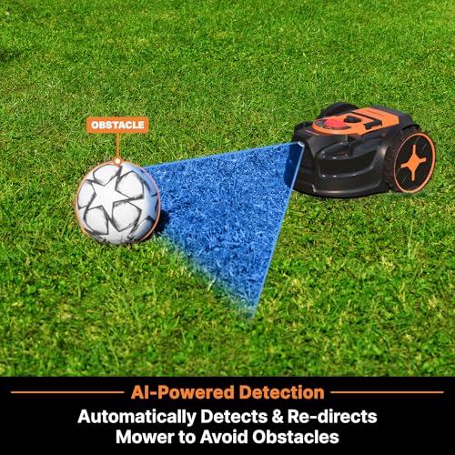 OcuMow VBRM601YCM AD Robot Mower with Parallel Cutting (Mows up to 2600 Square Feet + 8.0Ah)