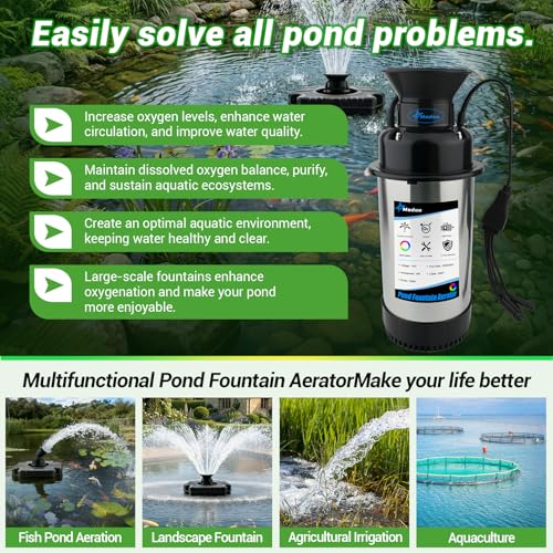 Pond Fountain Aerator (Black 0 Light 15000gph)