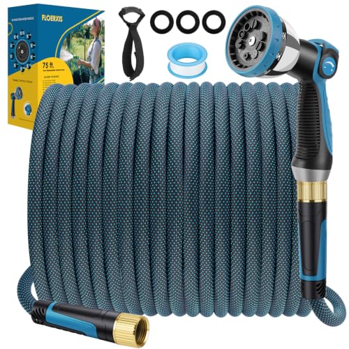 Non Expandable Garden Hose 75 FT (Blue / 75ft)