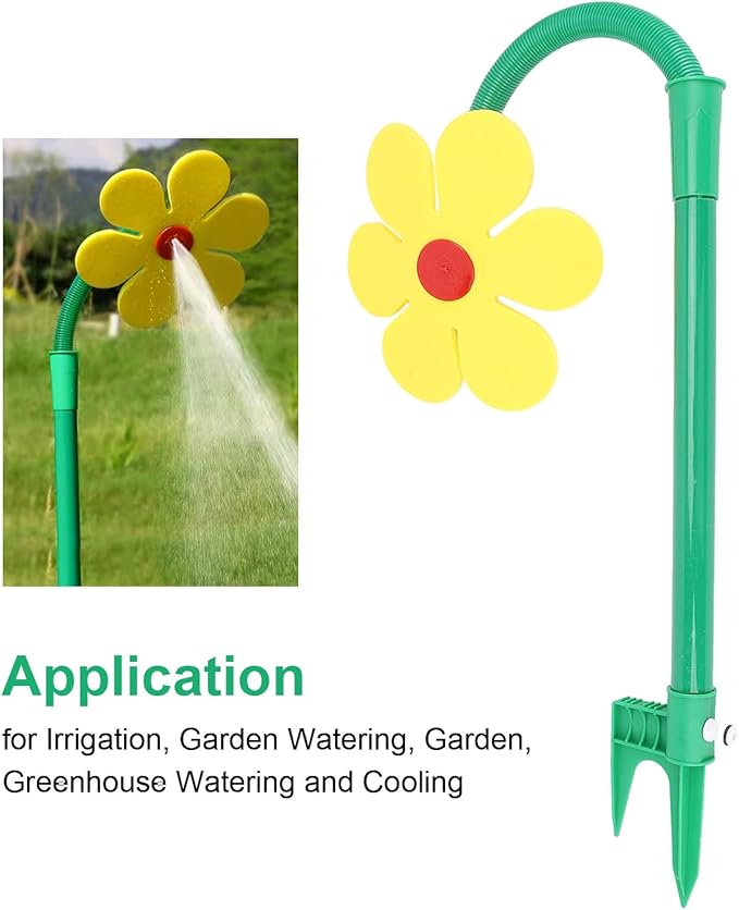 Crazy Daisy Sprinkler, Crazy Dancing Flower Water Sprinkler, Funny Sun Flower Dancing Daisy Lawn Sprinkler, for Yard Watering Dogs Kids Playing, Garden Sprinklers