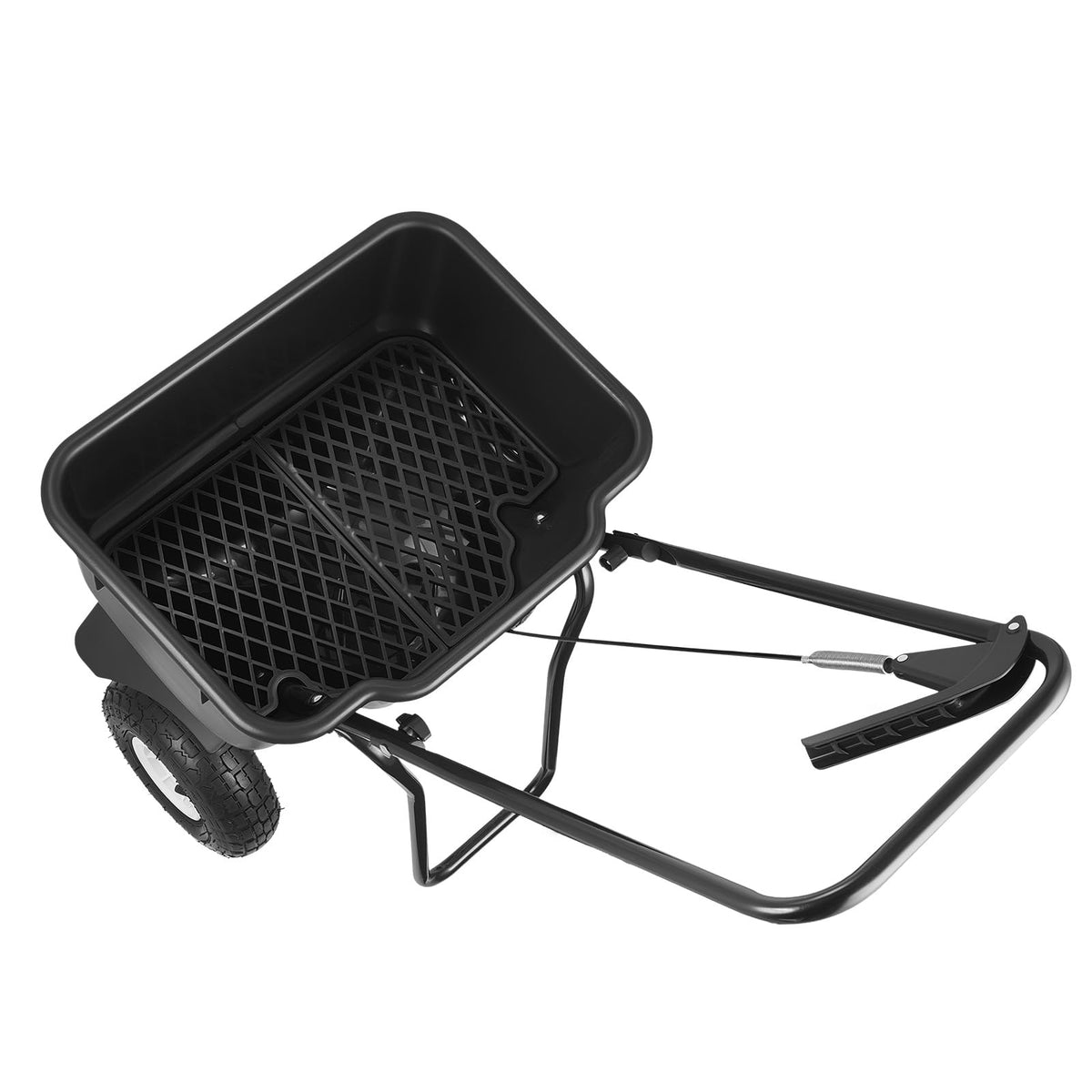Push Lawn Spreader 80 lbs Capacity Walk (80LB / Black)