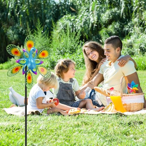 Metal Wind Spinners Outdoor (Peacock a)
