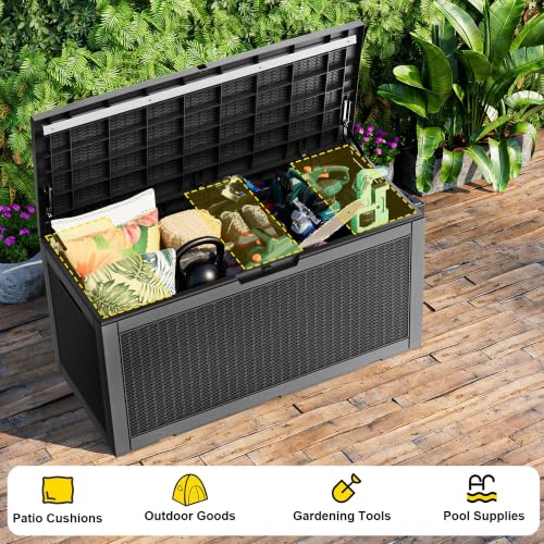 120 Gallon Waterproof Deck Box (Black / 120 Gallon)