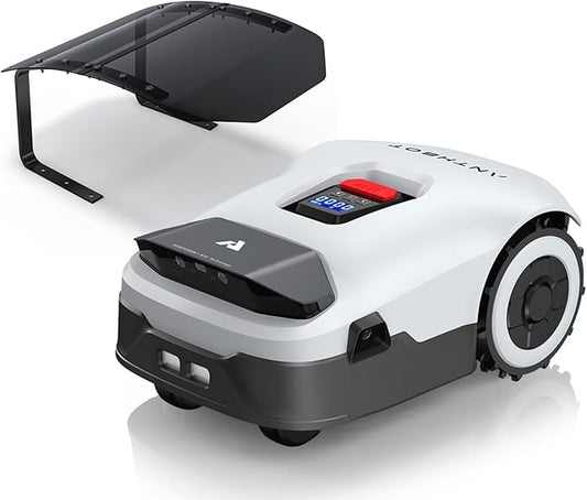 ANTHBOT Genie600 with Garage - NO Wire Robot Lawn Mower, Full Band RTK+4-Eye Vision Robotic Lawnmower, Auto Mapping, Multi-Zone Management, Accurate Obstacle Avoidance, Intelligent Path Planning