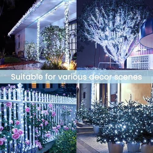 Solar Fairy Lights (Cool White / 4 Pack-400LED)