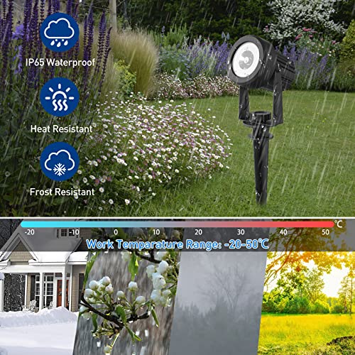 Christmas Solar Landscape Spotlights Warm White 3000K Metal Lights