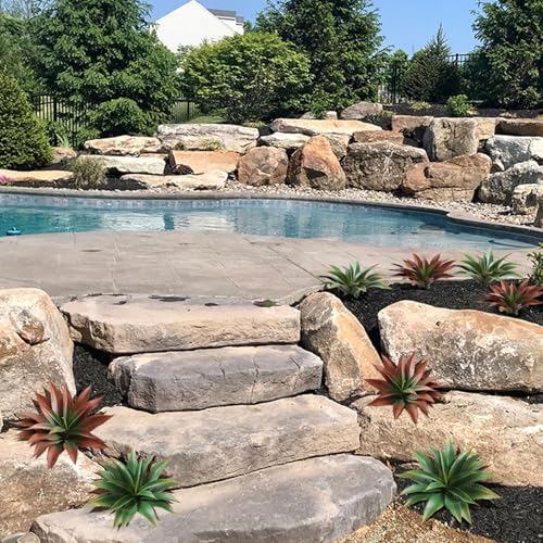 4PCS Succulents Plants Artificial Large Fake Succulents Unpotted Aloe Plant (Green-4pcs)