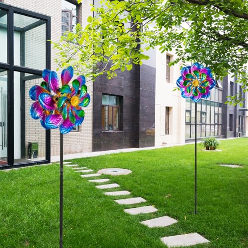 Metal Wind Spinners Outdoor (13'' Purple)