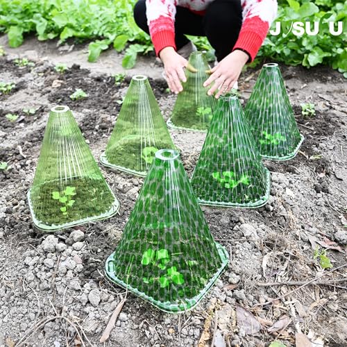 Pack 40 Garden Cloches for Plants (Dark green 40)