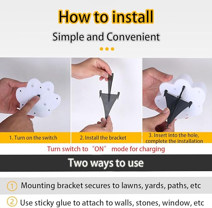 4 Pack Cute Solar Paw Print Light, Waterproof Outdoor Gardent Lights, Led Animal Yard Lights for Garden, Patio, Flowerbed, Lawn Decor (White)