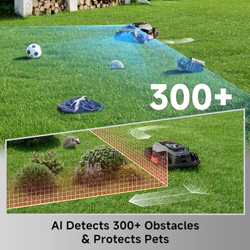 LiDAX Ultra 3000 AWD Robot Lawn Mower Wire Free RTK Free for up to 0.75 Acre*Dual Maps (3000 AWD: Mows up to 0.75acre)