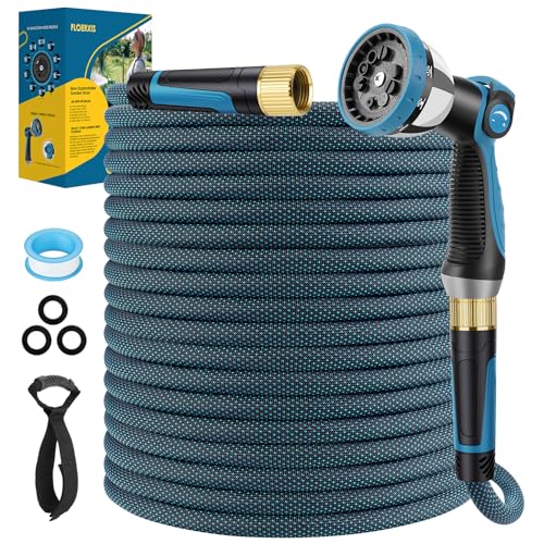 Non Expandable Garden Hose 25 FT (Blue / 25ft)