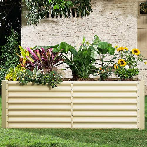 8×4×2ft Galvanized Raised Garden Bed