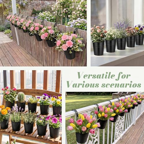 Hanging Flower Pots (Black(5in))
