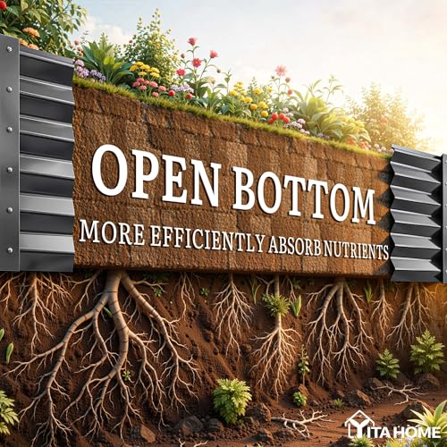 6x3x3ft Large Raised Garden Bed Kit (Black / 6x3x3ft)