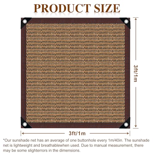 80% Garden Shade Cloth Sun Shade Fabric (3x3FT / Shade 80%)