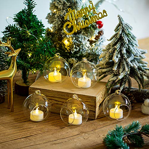 Hanging Glass Tealight Holders with LED
