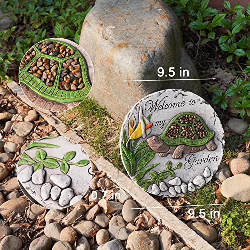 Outdoor Garden Decor Stepping Stones 9.5 * 9.5 * 0.5 Inch (Green)