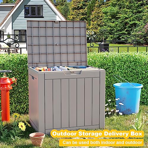 Outdoor Storage Box (Grey / 32 Gallons)