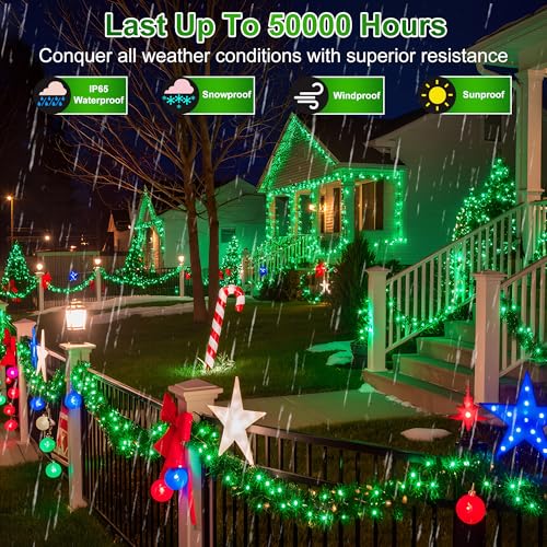 350 LED 90FT Christmas Lights (Green / 350 LED 90FT Dark Green Wire)