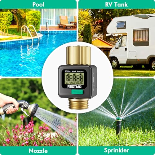 Water Flow Meter (Gray / 1 Pack)