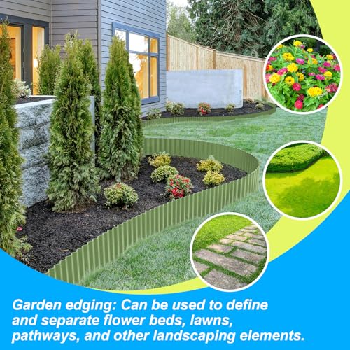 Corrugated Metal Garden Edging 6" x 20Ft (Mint Green)
