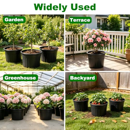 30 Pack 5 Gallon Flexible Plant Nursery Pots (5Gallon 30P)