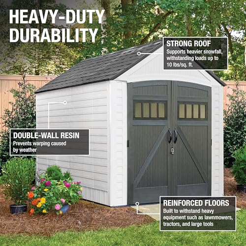 Resin Outdoor Storage Shed (7'x10' / Winter Fog)