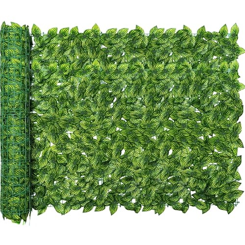 Printed Watermelon Leaf Privacy Fence Screen (39.4x236 in（Type 1）)
