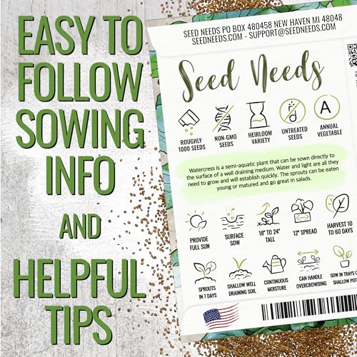 Watercress Seeds to Plant Heirloom Non (5 Packs)
