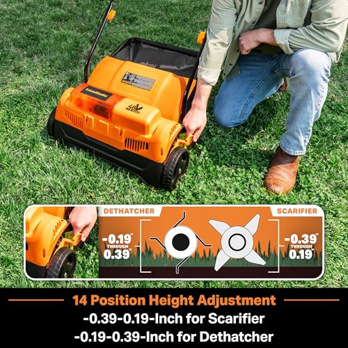 48V MAX 16 inch Brushless Dethatcher and Scarifier