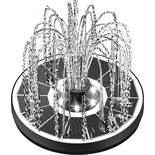 Solar Fountain Glass Panel with 2200 mah Battery