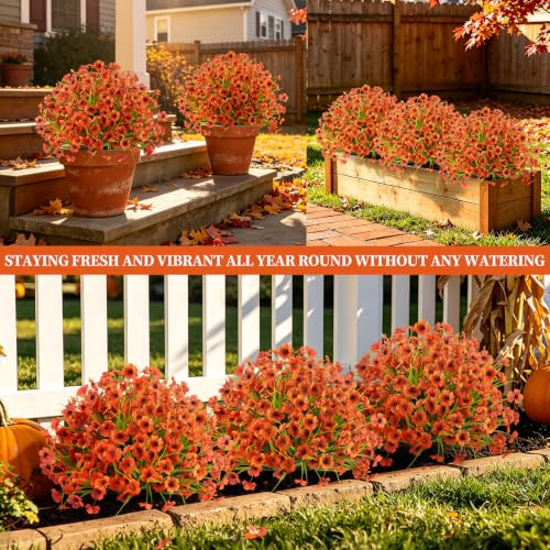 2 Pack Artificial Fall Yellow Flower Topiary Balls for Outdoor (Yellow Violet)