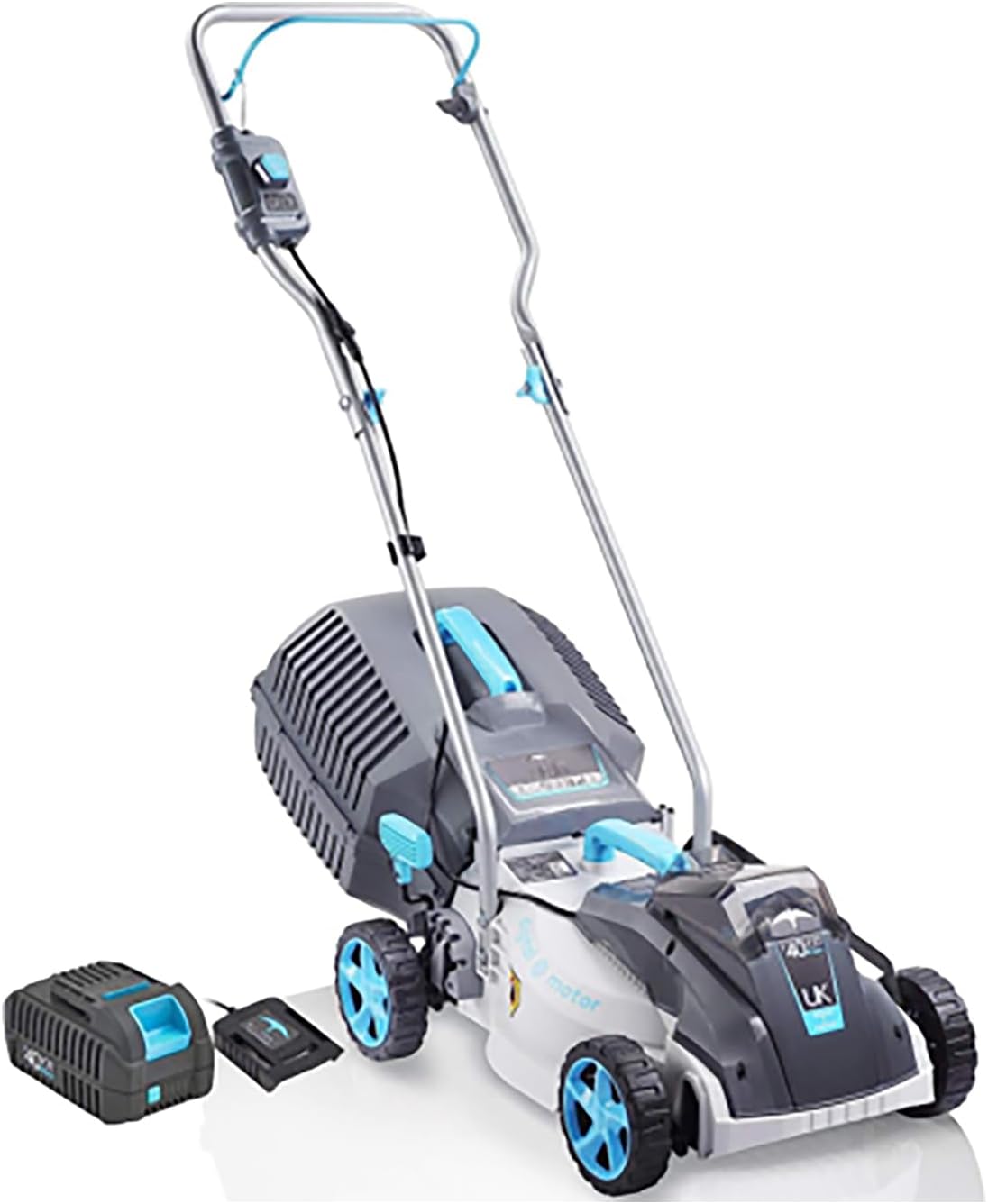 40V Cordless Lawn Mower with Brushless Motor - 13 Inch Lightweight 2-in-1 Push Mower, 5 Adjustable Cutting Heights, Low Noise & 40V Lithium-Ion Battery Included, Ideal for Small Yards