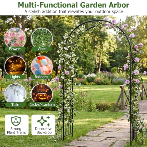 Moccha Garden Arch Arbor Trellis (47" x 17.5" x 86")
