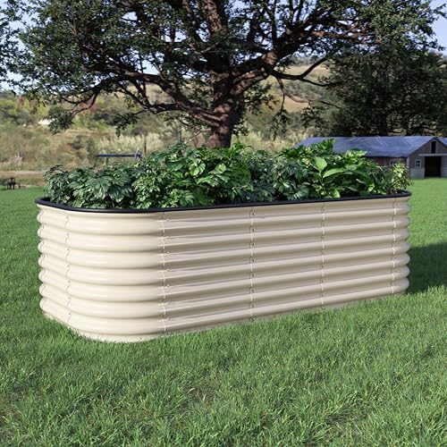 6x3x2 FT Raised Garden Bed (Ivory White / 6x3x2FT)