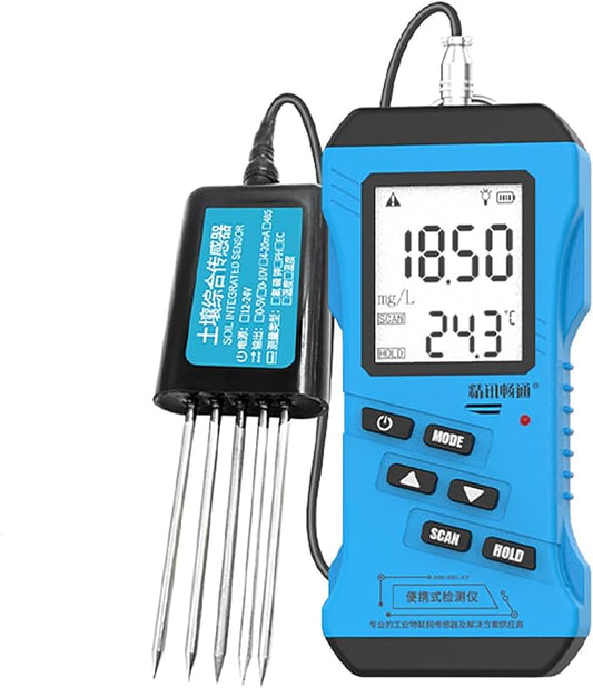 7 in 1 Soil Tester, Digital PH Meter for Soil, NPK Tester with Moisture & Temperature Sensor, Backlit LCD Garden Soil Test Kit for Lawn, Farm, Indoor/Outdoor Plants