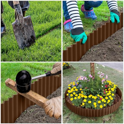 Corrugated Metal Garden Edging 6" x 100Ft (Coffee)