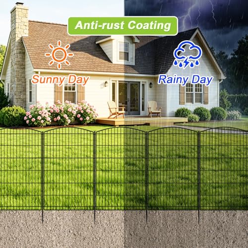 Decorative Garden Fence 6 Panels 13ft (6 Panels 13ft(L)-42"(H) - Without Gate)