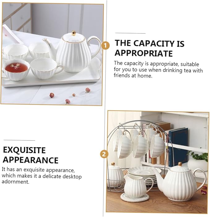 Coffee Pot Ornament Kits for Adults Glass Tea Kettles Glass Teapot Set Luxury Coffee Kettle Ceramic Tea Kettle Bone China Ceramic Teapot Tea Making Pot Ceramic Tea Pot Water Pot