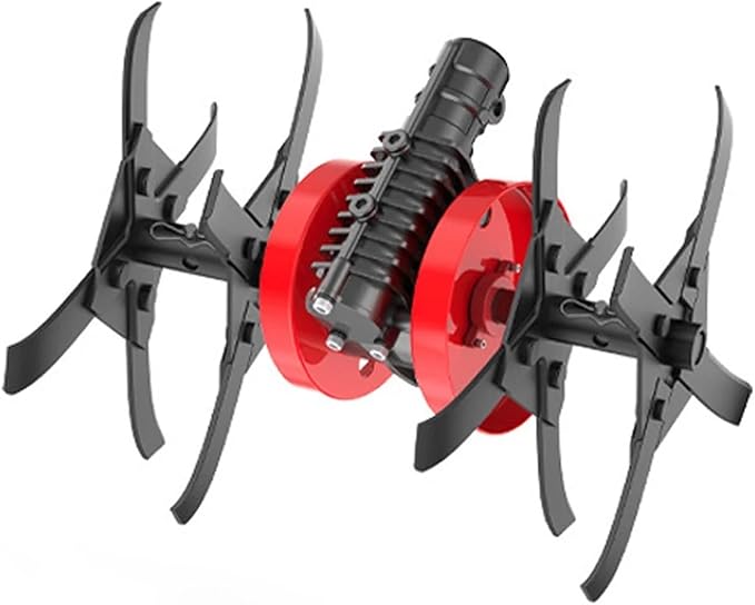 Professional Garden Cultivator Kit - Fits Standard Trimmers - Soil Loosening, Trenching & Weeding Wheels Included - Durable Construction(Furrowing Wheel typ)