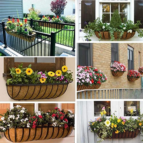 2 pcs Trough Coco Liner 48 inch Replaceable Coconut Fiber Liner for Window Box (48 in -2pcs)