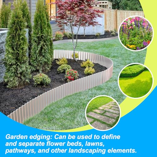 Corrugated Metal Garden Edging 12" x 10Ft (Silver)