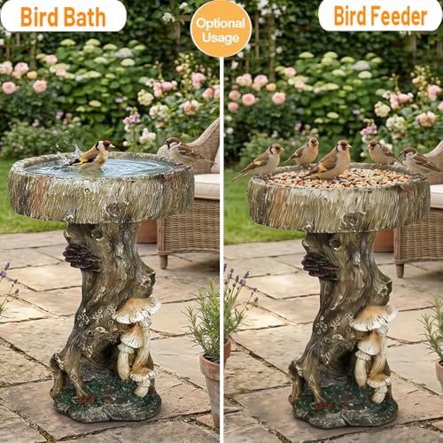 Bird Baths for Outdoor (24.8 inch H)