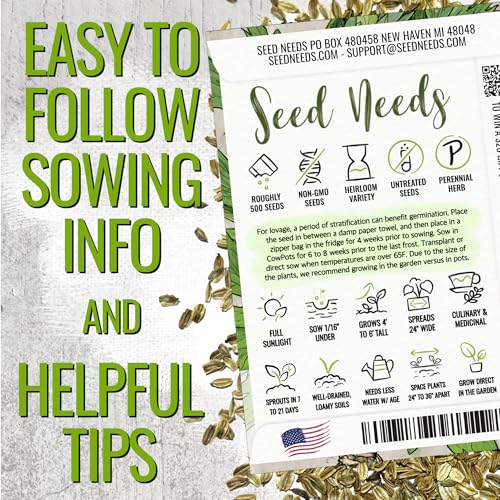 Lovage Seeds to Plant Heirloom Non (5 Packs)