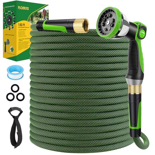 Non Expandable Garden Hose 150 FT (Green / 150ft)