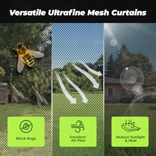 2 Pcs Mesh Door Curtains
